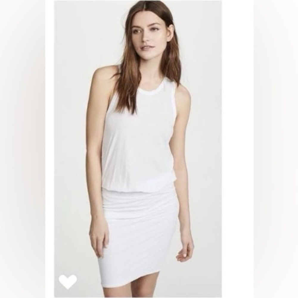 James Perse blouson tank dress gray scoop neck size 2
